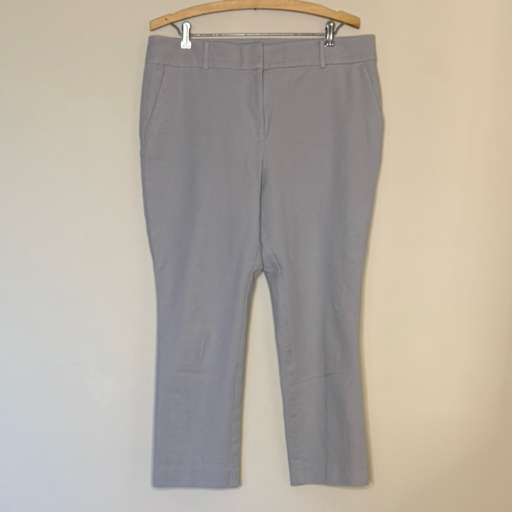 Ann Taylor Factory Stretch High Rise Capri Pants Grey, Size 12